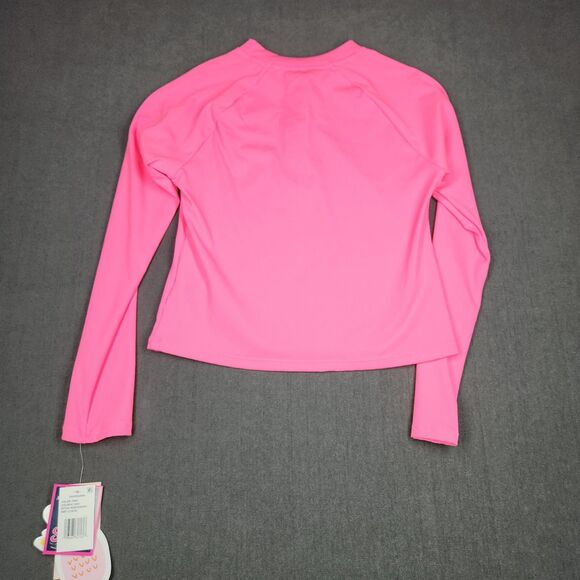 Andy & Evan Rashguard Girls Size 12/14 Large Pink 50+ Long Sleeve New - Picture 7 of 8
